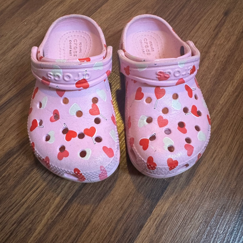 CROCS Pink and Red Playful Slippers